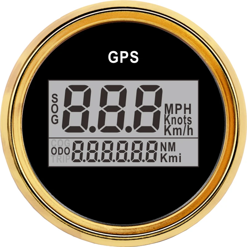 УФ-фильтр 52 мм с цифровой gps Скорость ometer одометром 0~ 999 узлов миль в час) или км/ч gps Скорость Калибр 12 V/24 V с Подсветка для bmw e39 легковой автомобиль Лодка - Цвет: BG-GPS