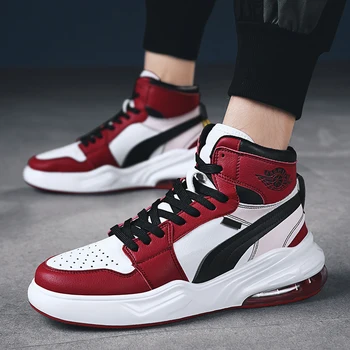 

Fashion Air Cushion Men Basketball Shoes Zapatillas De Baloncesto Men Light Comfortable High Top Sneakers Outdoor Sport Shoes