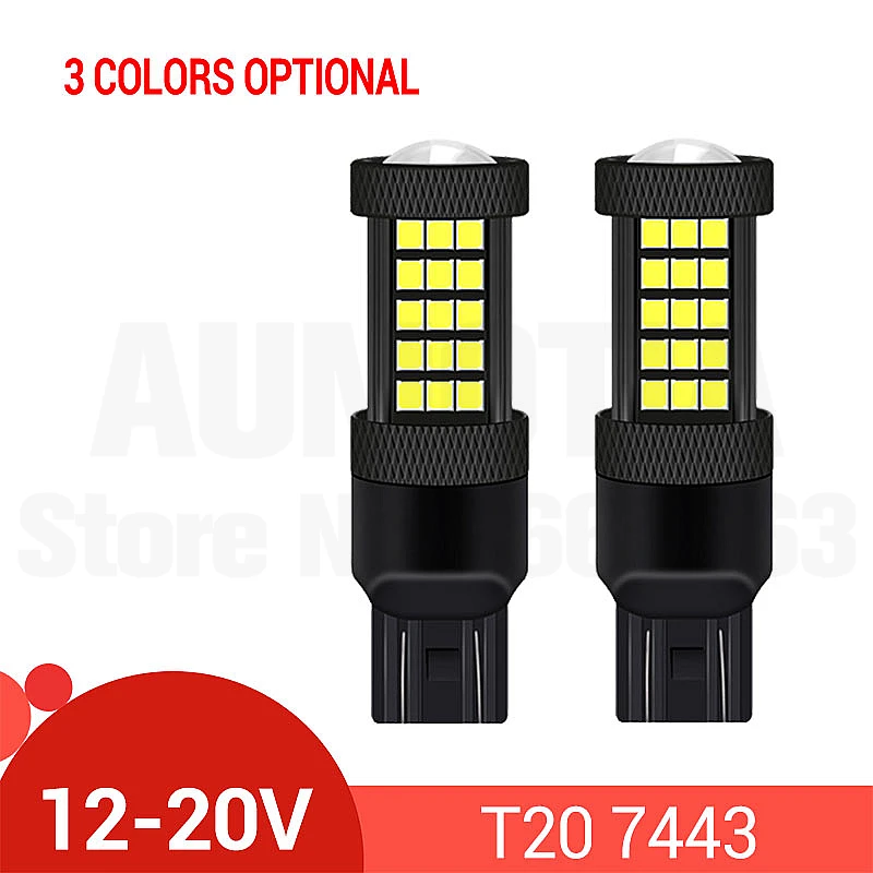 1156 BA15S P21W светодиодный T20 W21/5 Вт P21/5 Вт 7443 W21W 7440 Bay15d автомобиля светодиодный Авто указатель поворота DRL обратного светильник - Испускаемый цвет: 7443 66SMD
