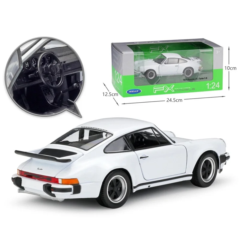 1:24 Welly Porsche 911 Turbo 3,0 1974 литая модель автомобиля