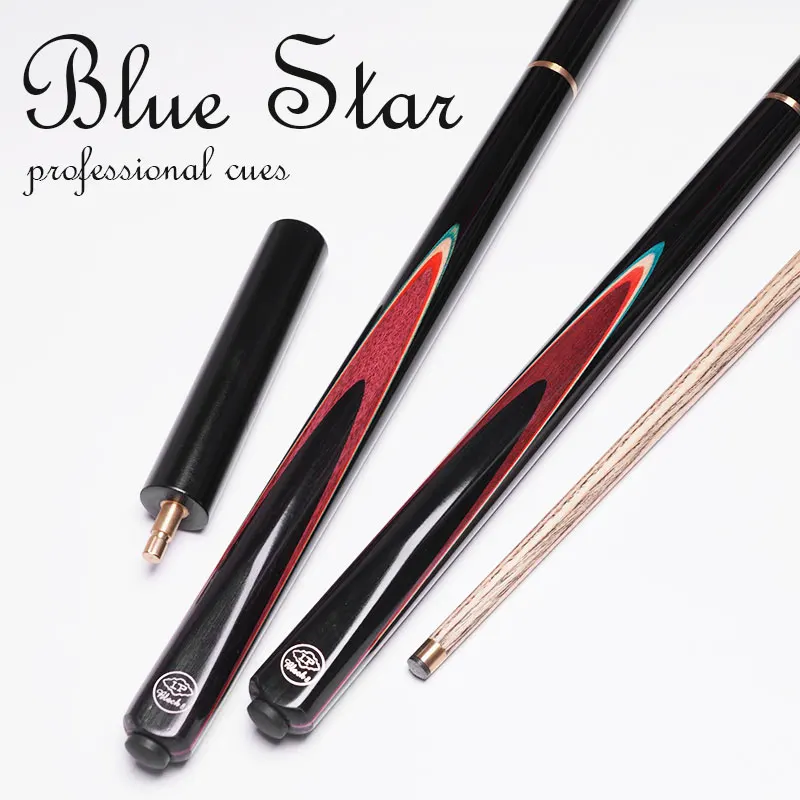 Lp Di Marca Blu Star Serie Snooker Cue 57 ''Biliardo Cue Taco De Sinuca Snooker Cue Bastone Fatto A Mano 9.5Mm Punta In Legno Di Frassino 3/4 Diviso