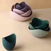 Lotus Ceramic Bowl Dishes Plates Sets Decor Creative Fruit Salad Plate Dinner Plate Organizer Flower Shape Container Storage 5