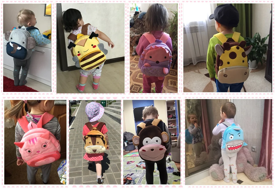 3D мультфильм плюшевые детские рюкзаки для детского сада школьный рюкзак с животными детские школьные сумки для девочек и мальчиков рюкзаки