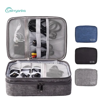 Cable Organizer Bag Electronic Storage Bag Gadget Organizer Charger Cable Wires Headphone Case Travel Digital Accessories Pouch 1