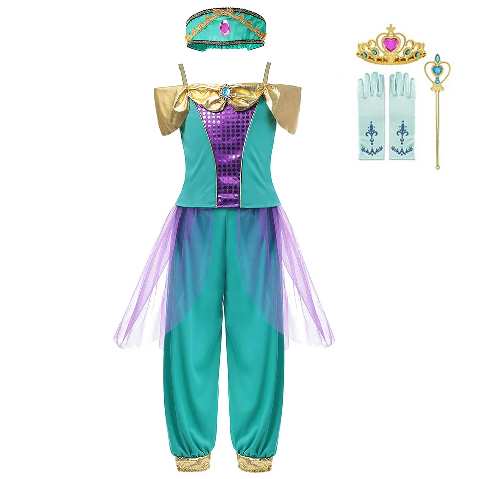 Jasmine Dress Girls Summer Fancy Frock Design 2021 Famous Movie Roles  Cosplay Party Outfits Arabian Princess Costume - Girls Casual Dresses -  AliExpress