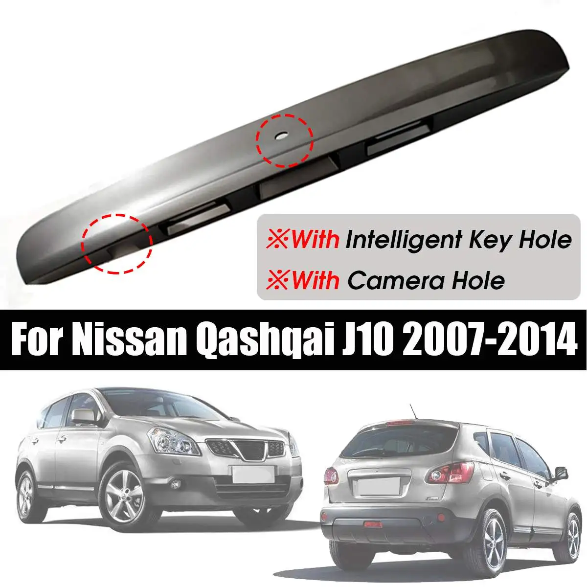 New1 Pcs Painted Grey Rear Tailgate Boot Lid Handle With Ikey&camera