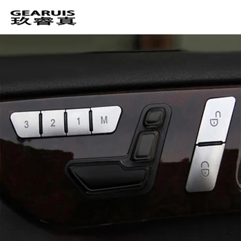 

Car Styling Door Seat Memory Lock Buttons Trim Covers Stickers for Mercedes Benz C E Class W204 W212 Auto Interior Accessories