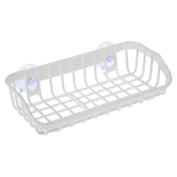 

Sponge and soap holder with suction cups, 21 × 11 × 5 cm, white