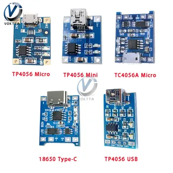 

Type-C /Micro USB 5V 1A Li-ion 18650 TP4056 Lithium Battery Charger Module Charging Board With Protection Dual Functions