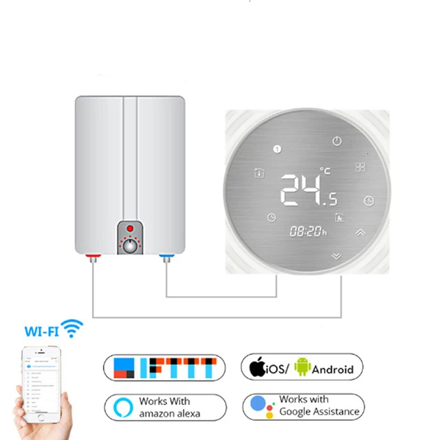 Умный Wi-Fi термостат контроллер температуры воды электрический теплый пол Отопление воды газовый котел работает с Echo Google Home Tuya - Цвет: 3A Boiler Heating