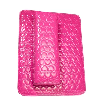 

1 Set of Manicure Hand Rest Cushion Pillow Pad Heart Pattern PU Leather Nail Art Arm Wrist Rest Holder Mat (Rosy)