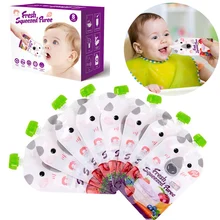 BPA бесплатно Многоразовые Пакеты для свежих продуктов в виде животных, 8 упаковок, Детская сумка для хранения грудное молоко; сумка многоразового использования для младенцев с двойной молнией, сумки для кормления