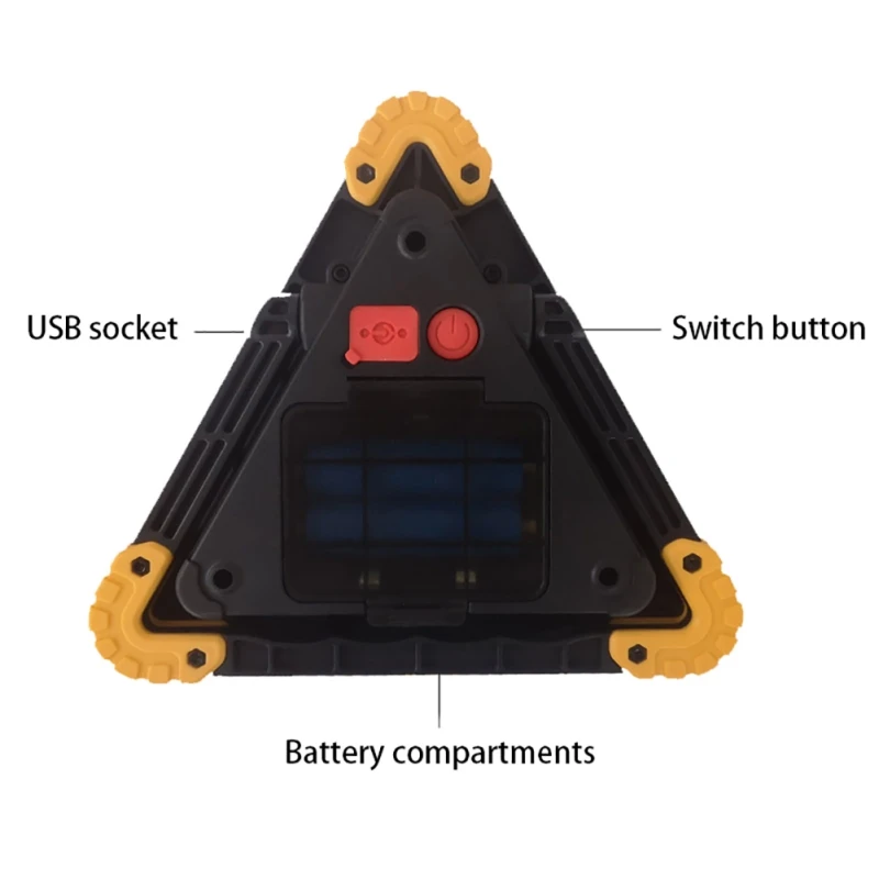 Предупреждение Треугольники светодиодный свет работы Перезаряжаемые с Мощность банк Функция аварийный свет супер яркий прожектор