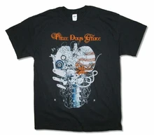Tiga Hari Grace Paru-paru TOUR 2015 Manusia Dewasa Hitam T Shirt Baru 3DG Leher Bulat Gila Top Tee(China)
