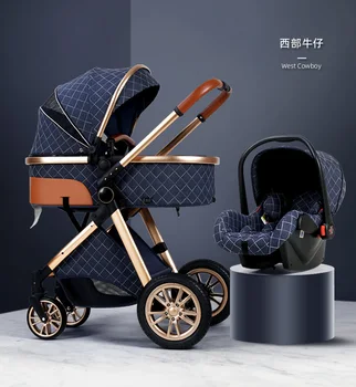 

High landscape lightweight baby stroller can sit and lie newborn baby two-way shock absorber portable folding stroller luxury