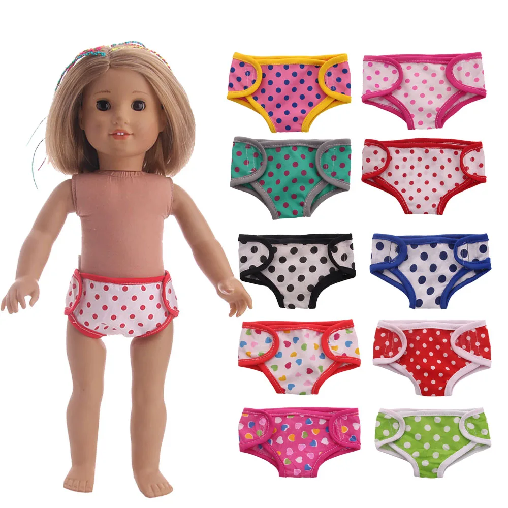 15 цветов, кукольная одежда, трусики с милыми узорами для 18 дюймов, американская кукла и 43 см, кукла для новорожденных, для поколения, игрушки для девочек