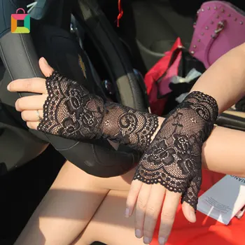 

Fashion Women Lady Lace Party Sexy Dressy Gloves Summer Sunscreen Gloves for Girls Mittens Glittery
