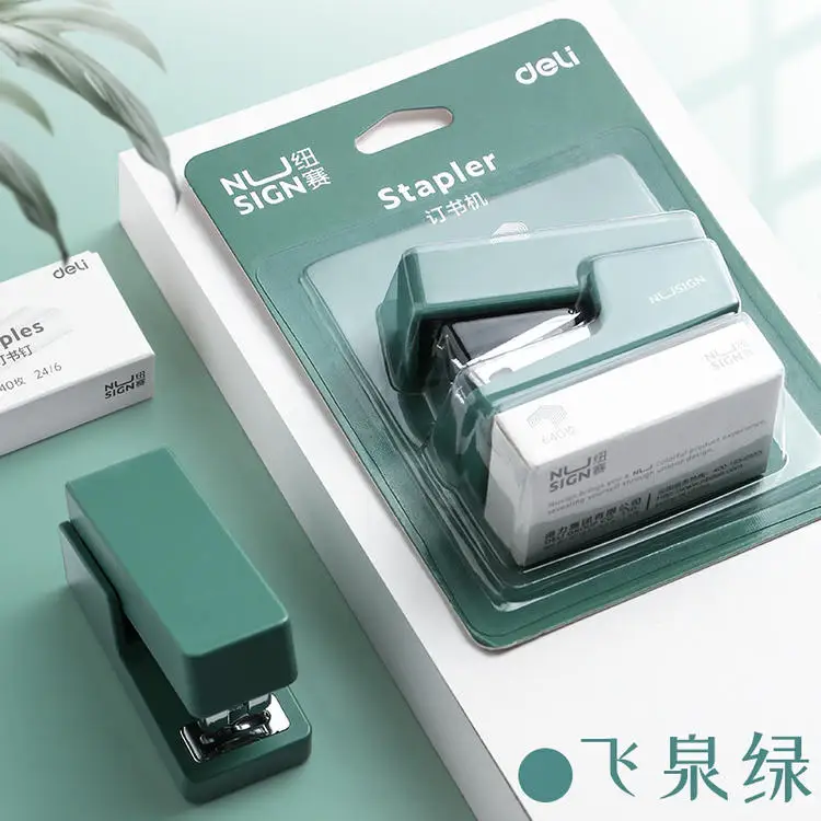 Deli Mini Stapler Machine With Staples 24/6 26/6 Samll Fashion Paper Stapler for Stationery Office Accessories School Supplies