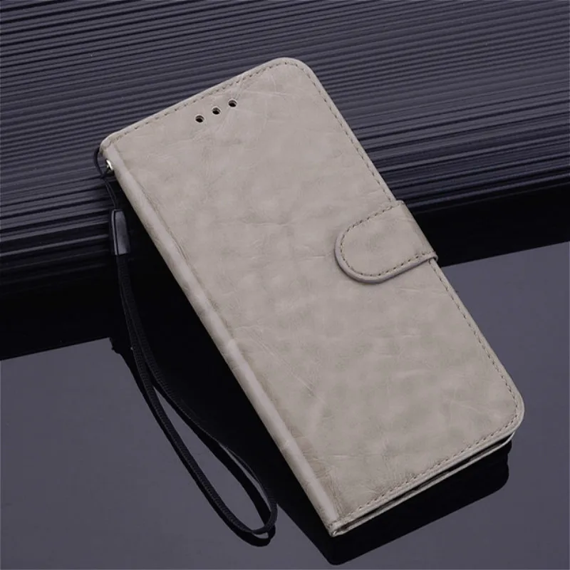 Роскошный кожаный чехол для samsung A20, чехол-кошелек для телефона samsung Galaxy A20 A 20 A205 A205F, чехол для телефона Funda - Цвет: Gray