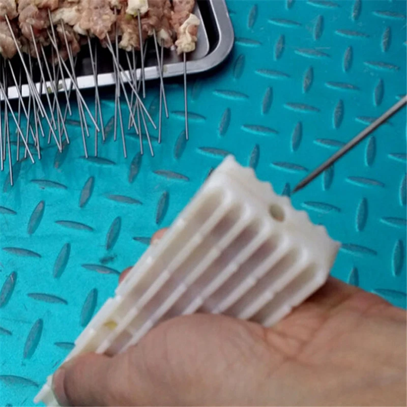 white-wear-string-BBQ-tools-Multi-function-barbecue-Skewer-machine-wear-meat-vegetable-string-cooking-accessories (8)