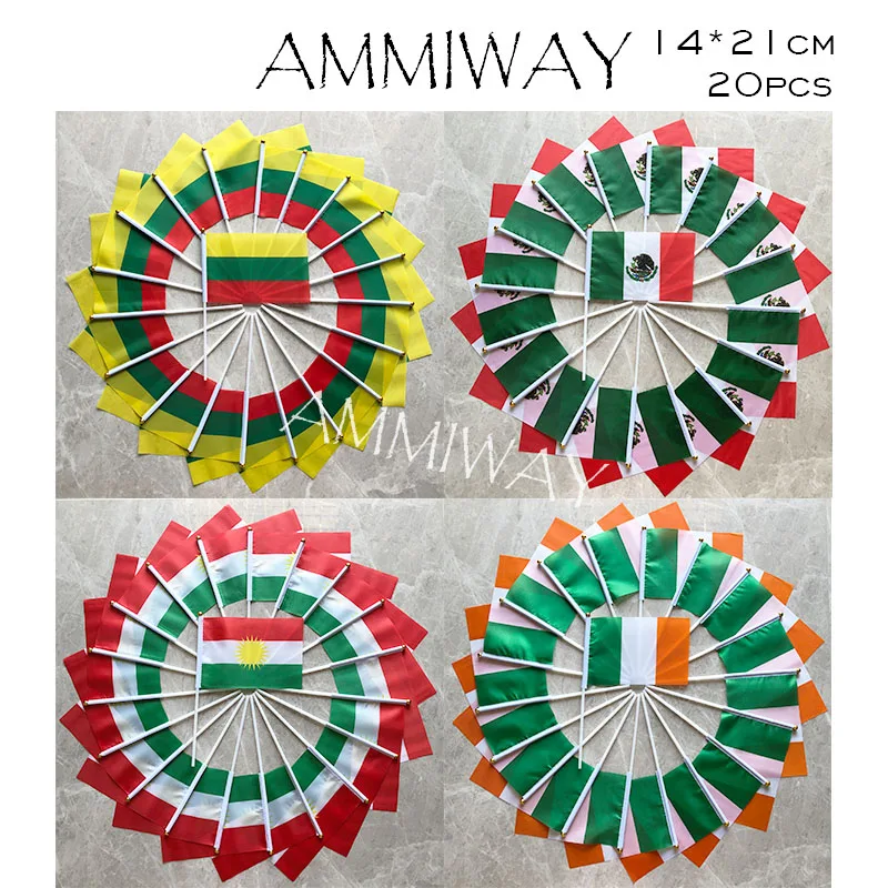 AMMIWAY 14x21 см 20 шт. Литва Мексика Курдская Ирландия страны мира конфетная команда