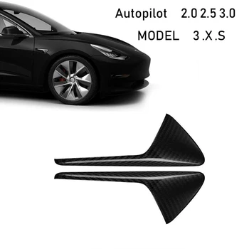 

Autopilot 2.0-3.0 Real Carbon Fiber Side Markers Turn Signal Covers for Tesla Model 3 S X Pair of Overlays Easy Install Lightwei