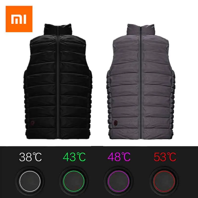 Xiaomi Mijia Graphene Intelligent USB 4 file Temperature Control Fever Goose Down Burning Vest Coup