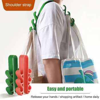 

2 Colors Silicone Anti-Handle Carry Tool Grocery Shopping Bag Lifting Holder Effortless Non-Slip Grooves Surface Carrier Tool PP