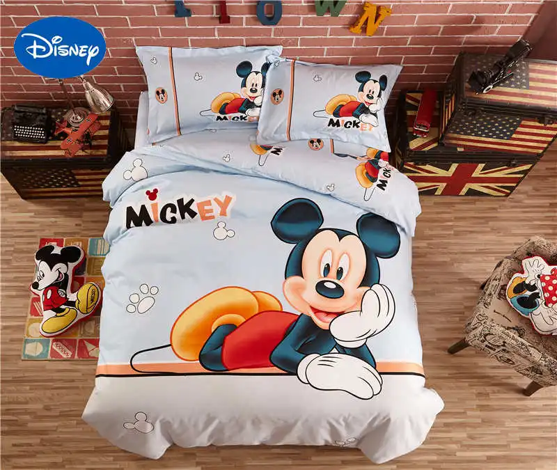 Фланелевое постельное белье с Микки Маусом постельные принадлежности стеганое