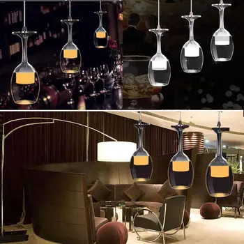 

Modern Simplicity LED Restaurant Chandelier Lights Pendant For Bar Lamp Wine Grass Creative Light Shape U0Y1
