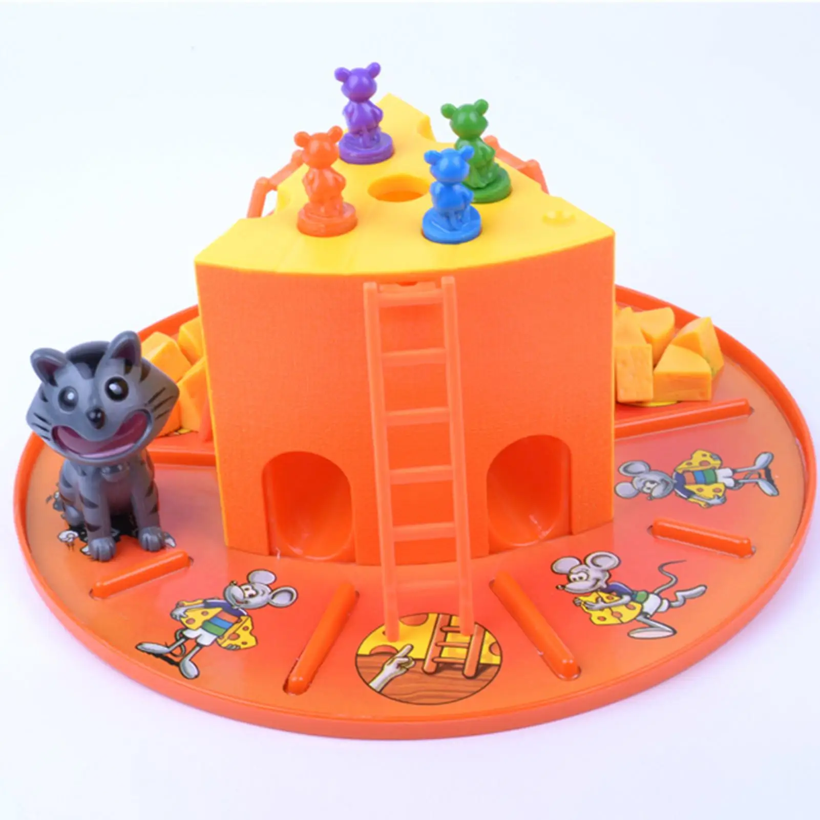 Parent child Interaction Cat Mouse Cheese Cake Table Game Kids