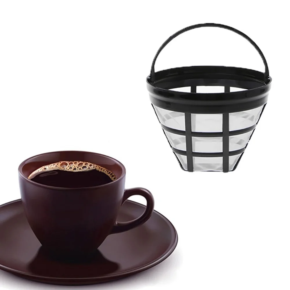 Cesta de filtro de café de repuesto, cesta rellenable reutilizable, herramienta de cafetera de estilo taza, equipo de malla colador