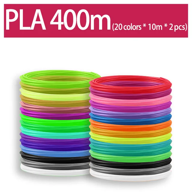 3d Ручка для печати filamen abs pla 1,75 мм abs 3d Ручка 3 d ручки безопасный пластик pla abs лучший подарок 20 цветов 400 м купить два-10 - Цвет: pla400m 20colors