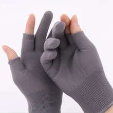 Зимние теплые защитные перчатки с открытыми пальцами антистатические перчатки рабочие перчатки с полупальцами уличные эластичные перчатки для езды на велосипеде