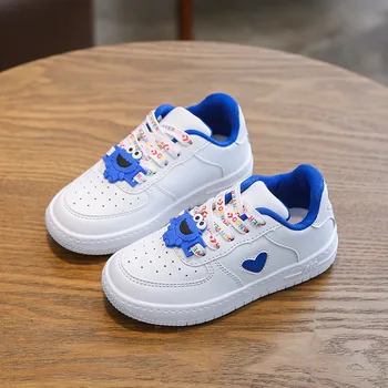 

MXHY children's sports shoes 2020 spring and autumn new boys' shoes, big children's non-slip love white shoes kids sneakers