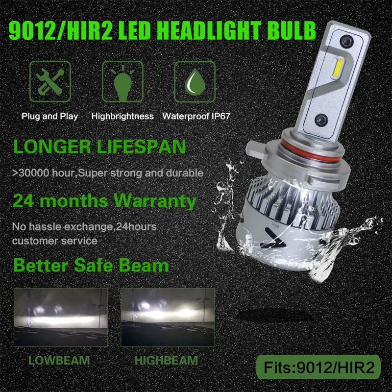 Новые продукты нового поколения автомобильные лампочки Led H1 H3 H8 H9 H4 H7 H11 9012 Led 880 881 9008 H13 9004 9007 Авто светодиодные фары 9