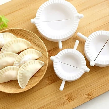 

EZLIFE 3pcs/set Plastic Dumplings Mold White Plastic Fruit Useful For Dumplings JK0139 Making Ravioli Tools Mold Kitchen Pi S7P1