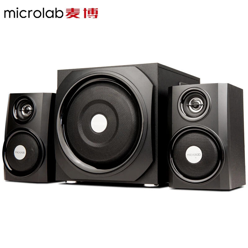 

Original Microlab TMN1U Bluetooth Speaker Computer Audio 2.1 Subwoofer Desktop Wooden Home Speaker Support U-Disk SD Card