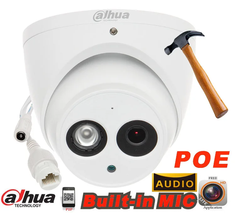 dahua mutil язык H.265 4K NVR4108-8P-4KS2 камера безопасности комплект с Dahua 6MP POE аудио IP купольная камера