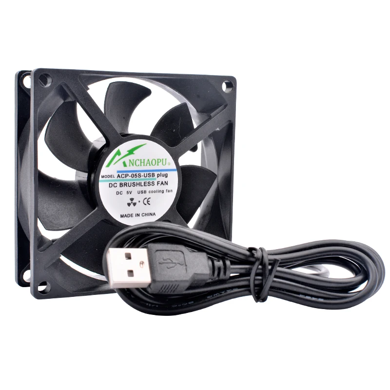 Ventilateur de Refroidissement Silencieux, Alimentation Électrique, Boîtier TV, Routeur de Jeu, Connecteur USB, DC5V, 40, 50, 60, 70, 80, 92, 120 mm, DIY