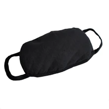 Черные хлопковые противопылевые маски для лица, велосипедная маска для лица, маска для рта унисекс, мотоциклетная маска для лица