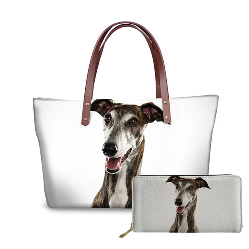 2021 Woman Shoulder Bag Fashion Greyhound Dog 3D Print Women Handbags