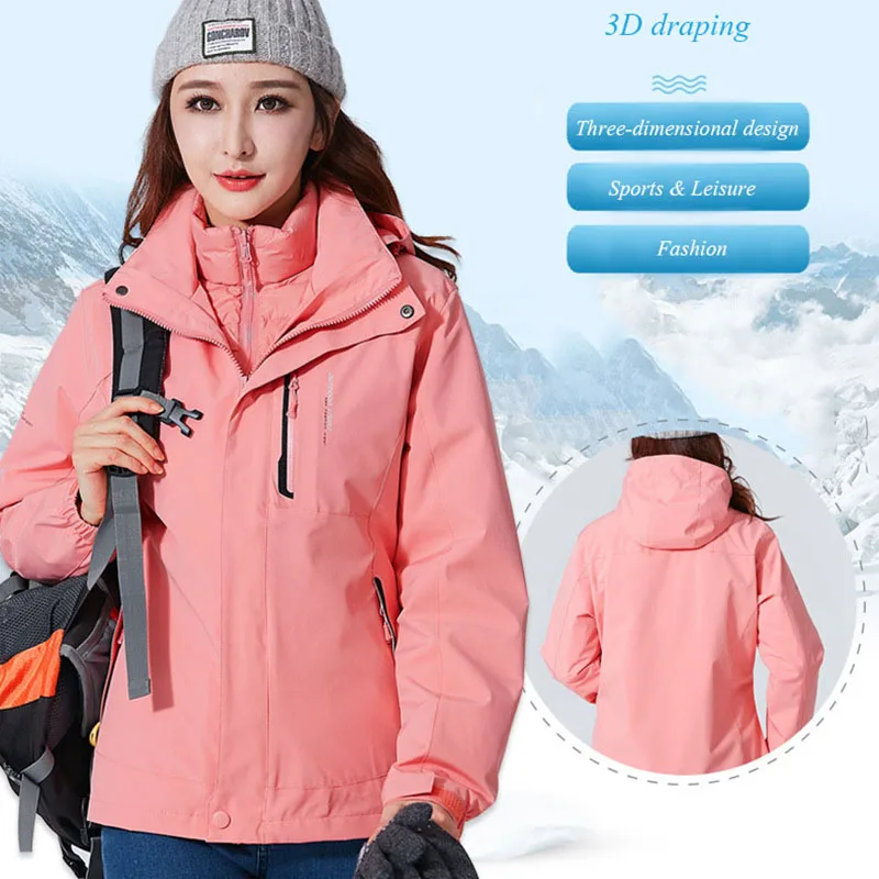Лыжные куртки для мужчин и женщин, водонепроницаемые теплые зимние куртки, ветрозащитные, походные, для пары, хлопковая лыжная куртка, куртки для сноуборда