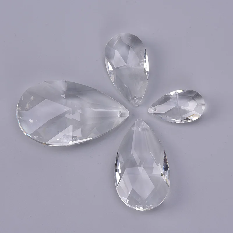 

Clear Chandelier Glass Crystals Lamp Prisms Parts Hanging Drops Pendants 38mm-76mm Crystal Lamp Accessories