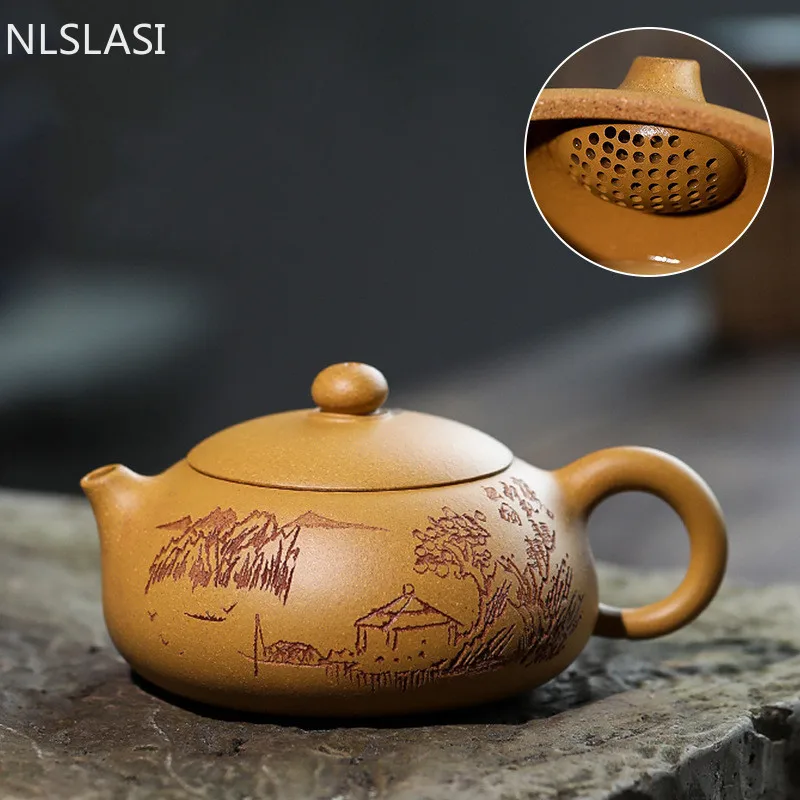 Authentic Yixing Purple Clay Tea pot Handmade Ball hole Xi Shi Teapot beauties kettle Chinese set Gifts Tie Guanyin 190ml | Дом и сад