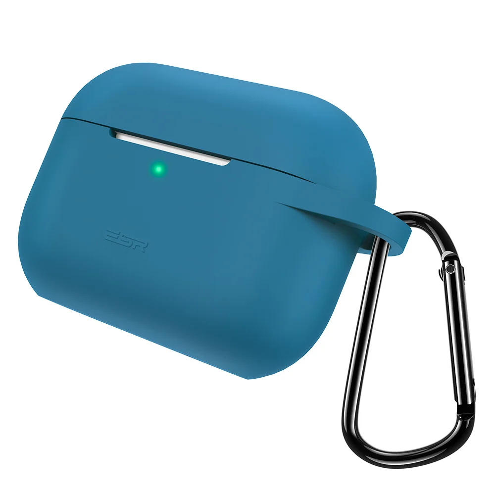 Синий ESR AirPods Pro чехол противоударный защитный силиконовый чехол для AirPods 3 чехол для зарядки яркие цвета черный белый розовый беспроводной - Цвет: Синий