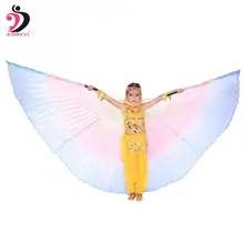 Крылья для танца живота, палочки, сумка для детей, девочек, взрослых, Одежда для танцев, костюм Isis, цветные крылья бабочки, Восточный дизайн, Радужный цвет