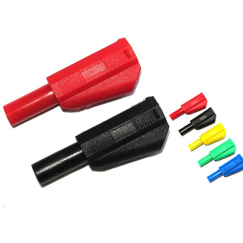 4mm banana stecker hohe spannung reinem kupfer stecker sicherheit jacke typ kontinuierliche einsetzen experiment linie rot schwarz blau grün