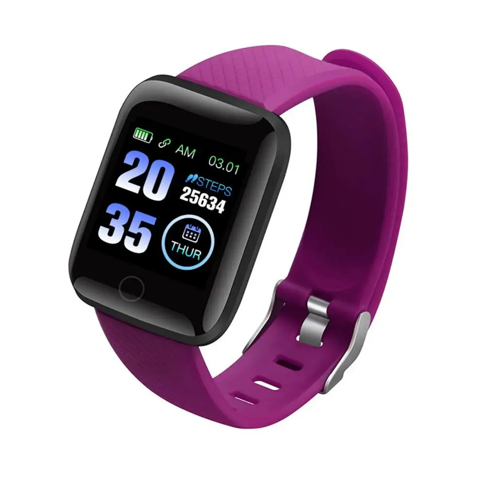 116 плюс Смарт-часы, браслет, спортивные фитнес-часы, кровяное давление, сердечный ритм, напоминание о звонках, Android, шагомер, Смарт-часы - Цвет: Purple