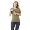Mommy Nursing T-shirt Maternity Tops Breastfeeding Clothes Short Sleeve Cotton Shirt Lactation Blouse Big Size S-XXL 2